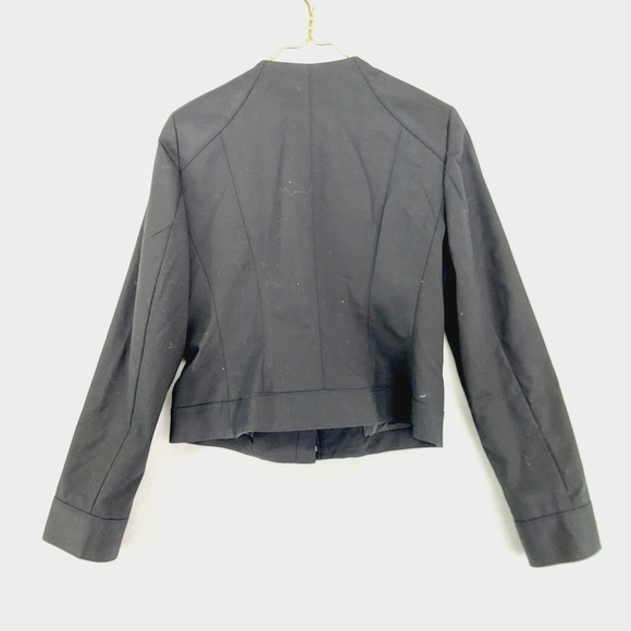 Tahari Black Long Sleeve Zip Front Jacket with Pockets 3450 - Picture 4 of 8